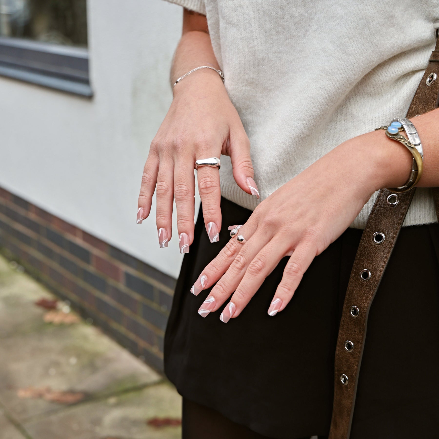Blush Elegance | Håndlavede Press-Ons
