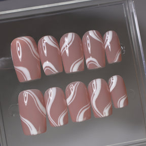 Blush Elegance | Håndlavede Press-Ons