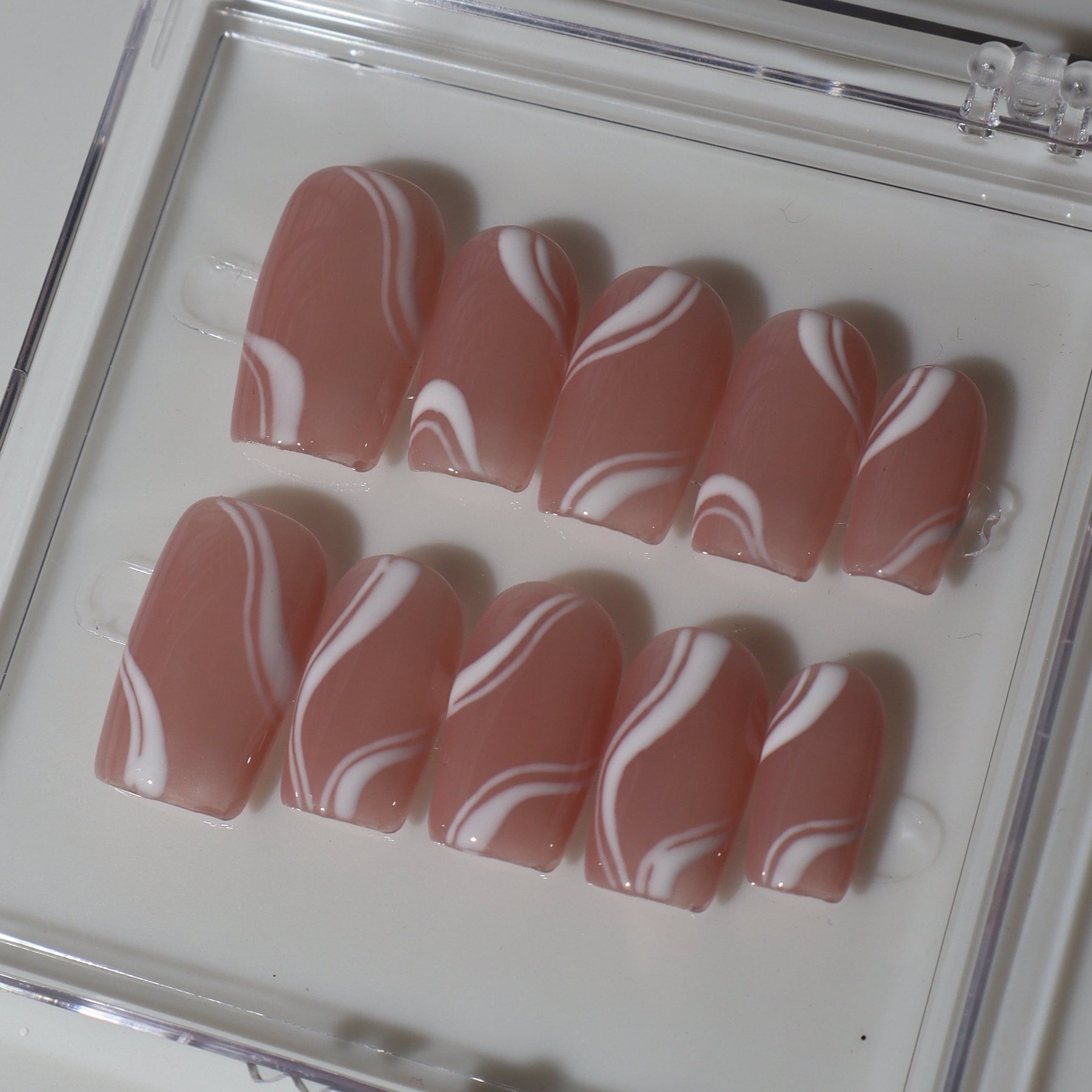 Blush Elegance | Håndlavede Press-Ons