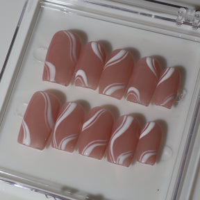 Blush Elegance | Håndlavede Press-Ons
