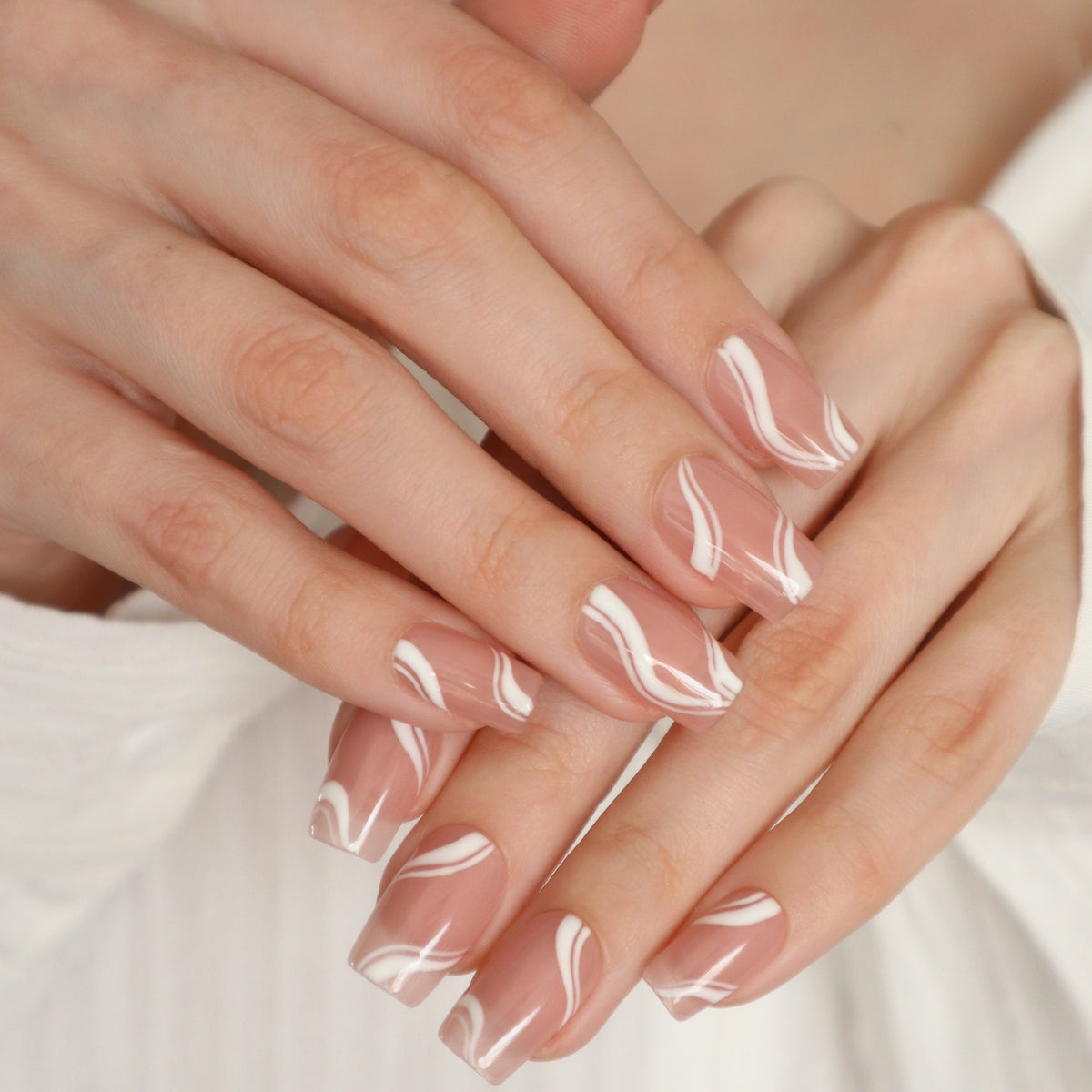Blush Elegance | Håndlavede Press-Ons