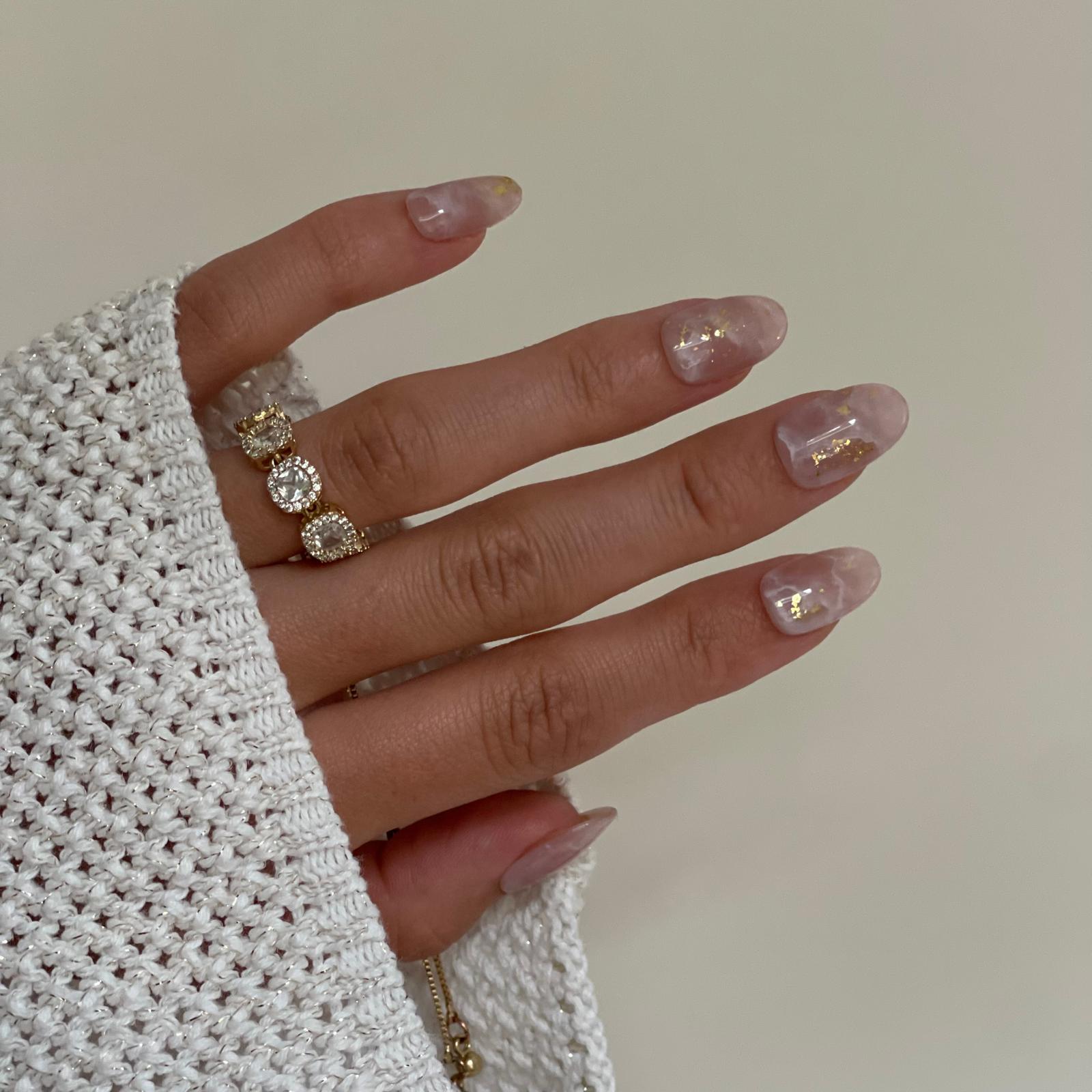 Marble Blush | Håndlavede Press-Ons