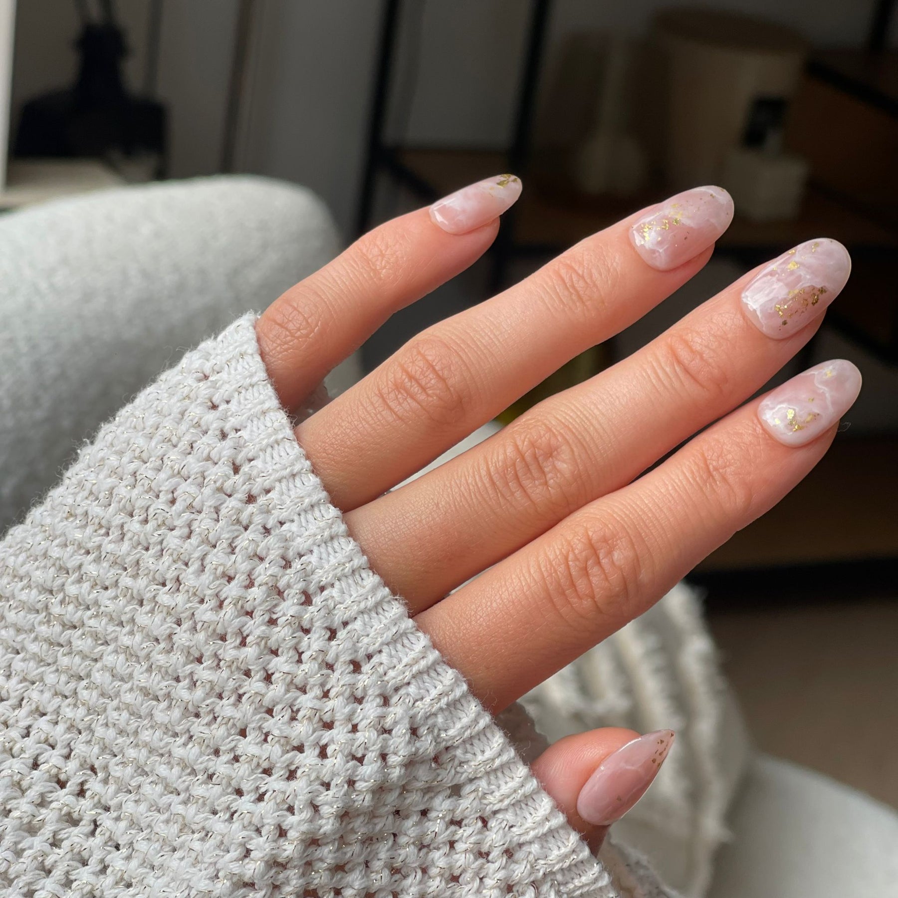 Marble Blush | Håndlavede Press-Ons
